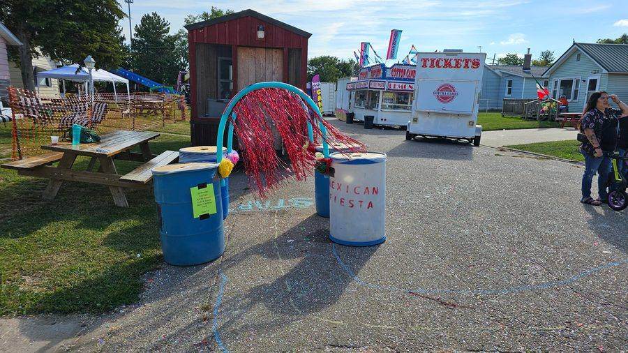 Donation barrels for the Mexican Fiesta, with proceeds benefiting the PAW Animal Shelter building fund